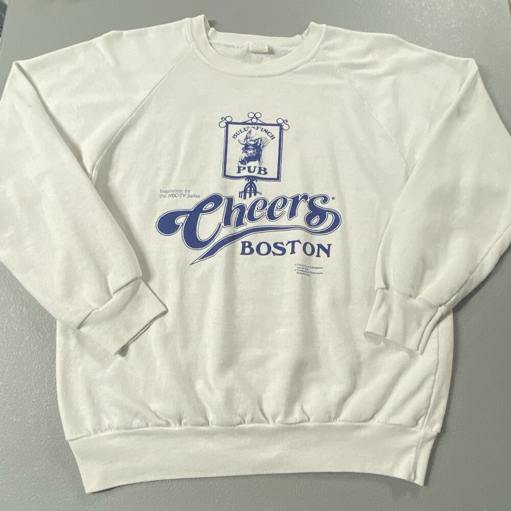 Vtg Cheers Boston Bull & Finch TV Show Sweatshirt Soft Worn Size Medium USA Made